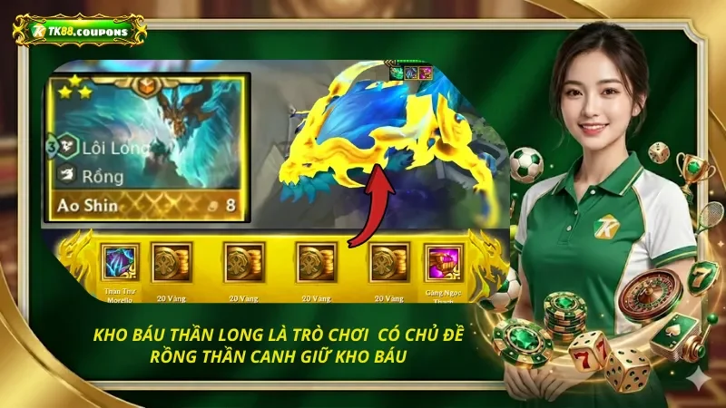 Kho báu thần long là trò chơi slot trực tuyến có chủ đề rồng thần canh giữ kho báu